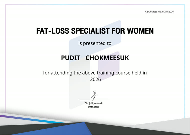 Certificate: PESA — Fat-loss Specialist for Women