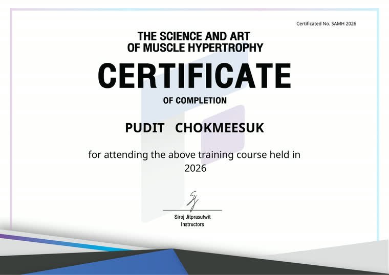Certificate: PESA — Science and Art of Muscle Hypertrophy
